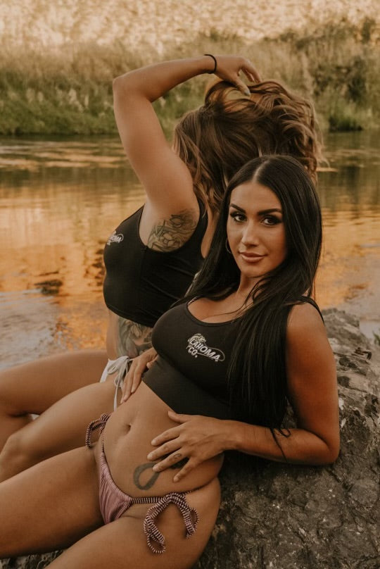 That's A Whole Lot Of Bass cropped tank