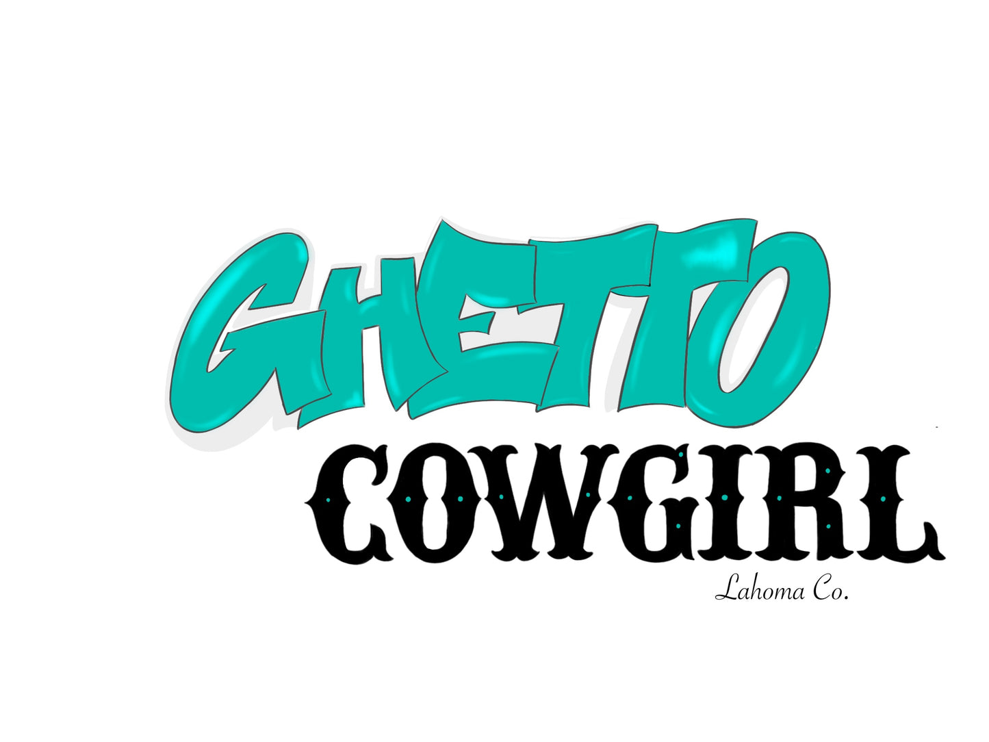 Turquoise Ghetto Cowgirl Crop